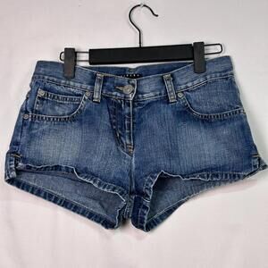 Sisley Y2K Denim Low Rise Mini Shorts Women’s IT 40 US 4 Blue Jean Short